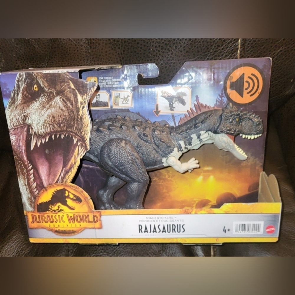 Jurassic World Dominion Roar Strikers Rajasaurus Dinosaur Action Figure. New.